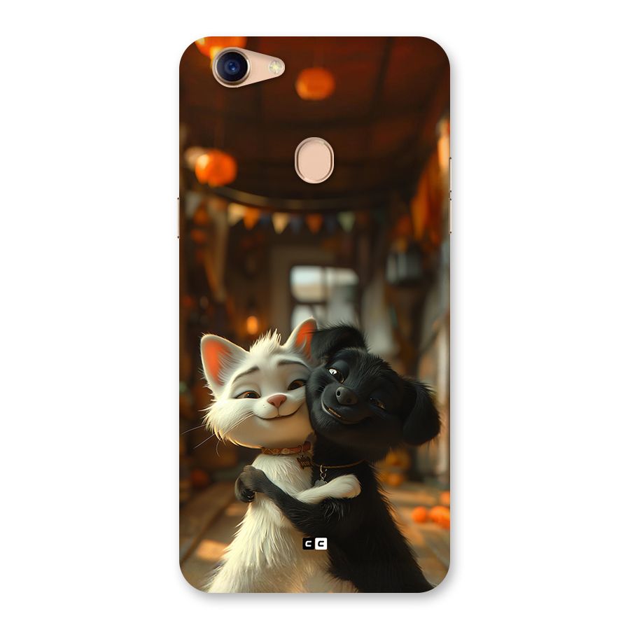 Cute Cat Dog Back Case for Oppo F5 Youth