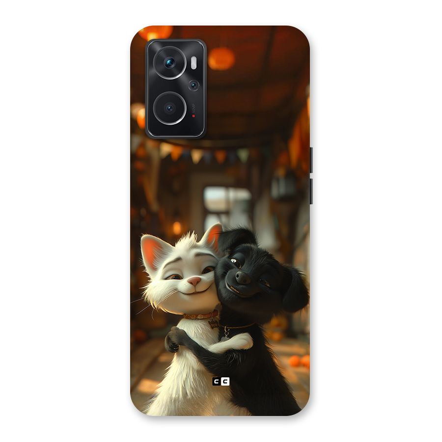 Cute Cat Dog Back Case for Oppo K10 4G