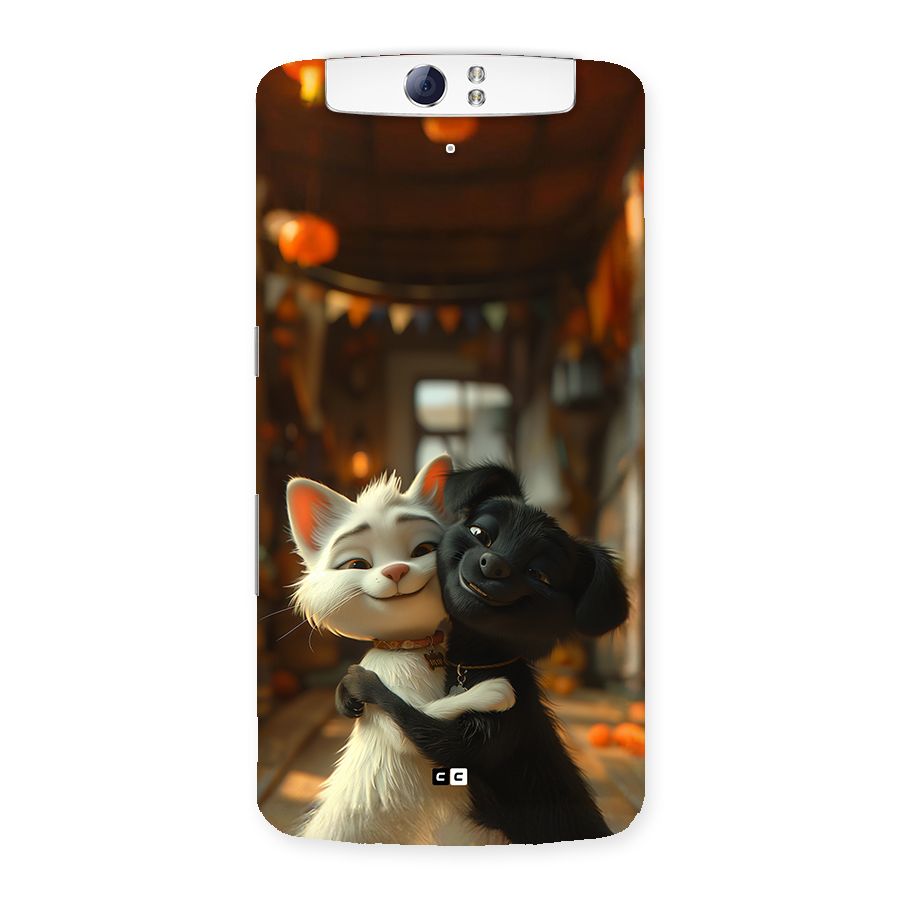 Cute Cat Dog Back Case for Oppo N1