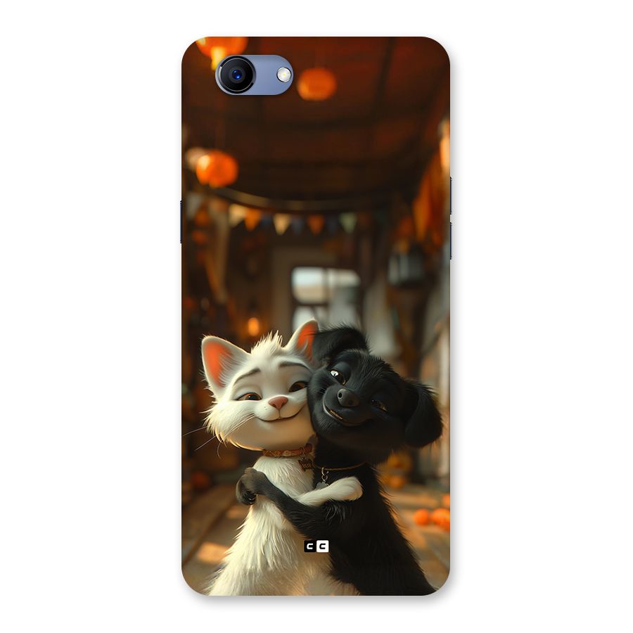 Cute Cat Dog Back Case for Realme 1