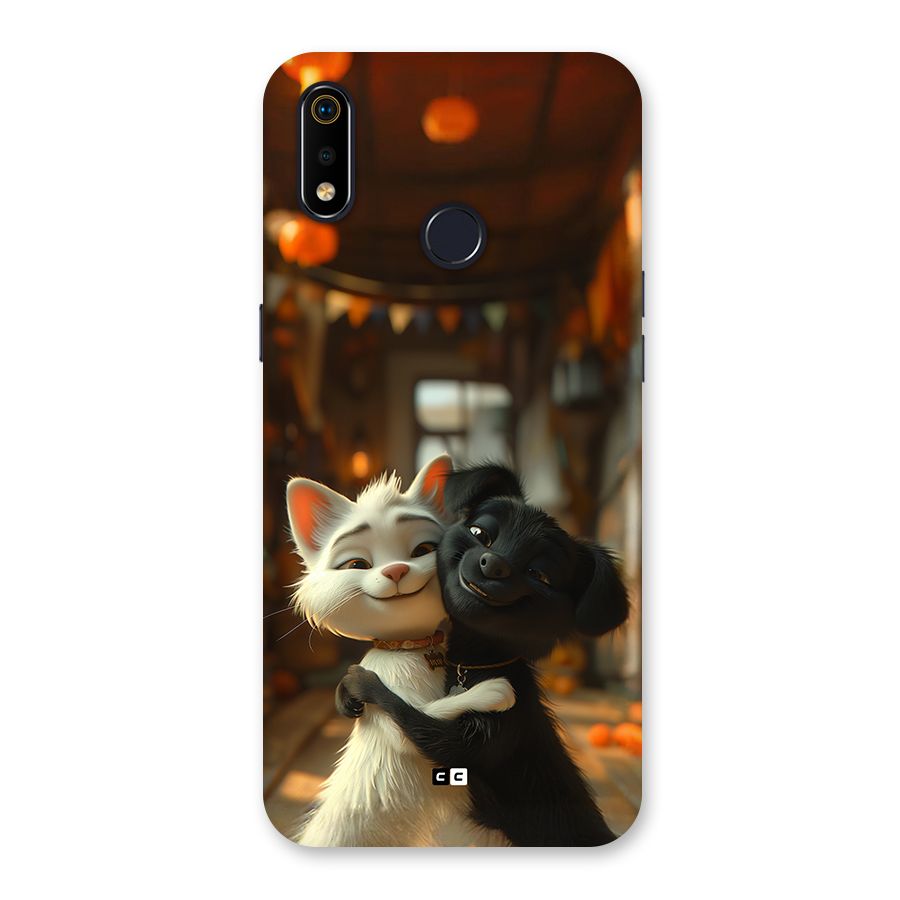 Cute Cat Dog Back Case for Realme 3i
