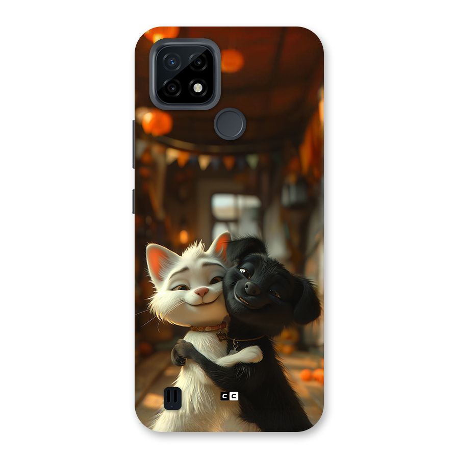 Cute Cat Dog Back Case for Realme C21
