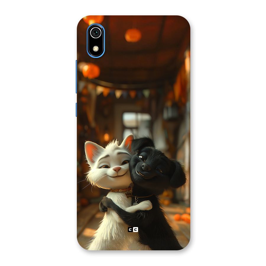 Cute Cat Dog Back Case for Redmi 7A