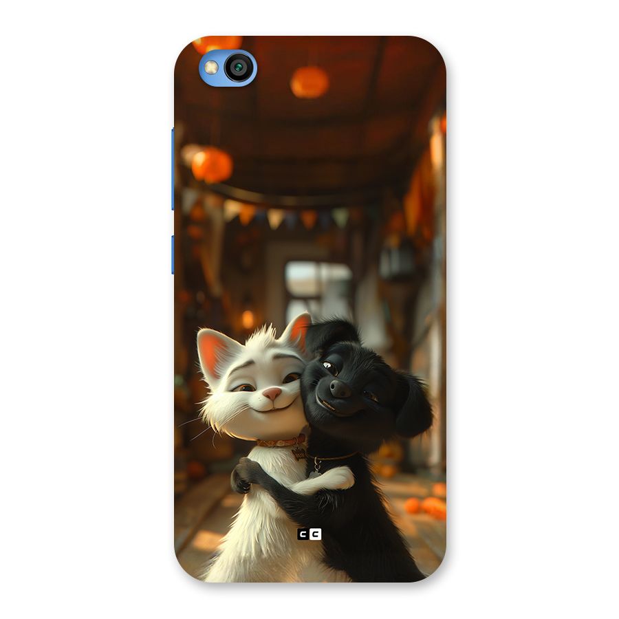 Cute Cat Dog Back Case for Redmi Go