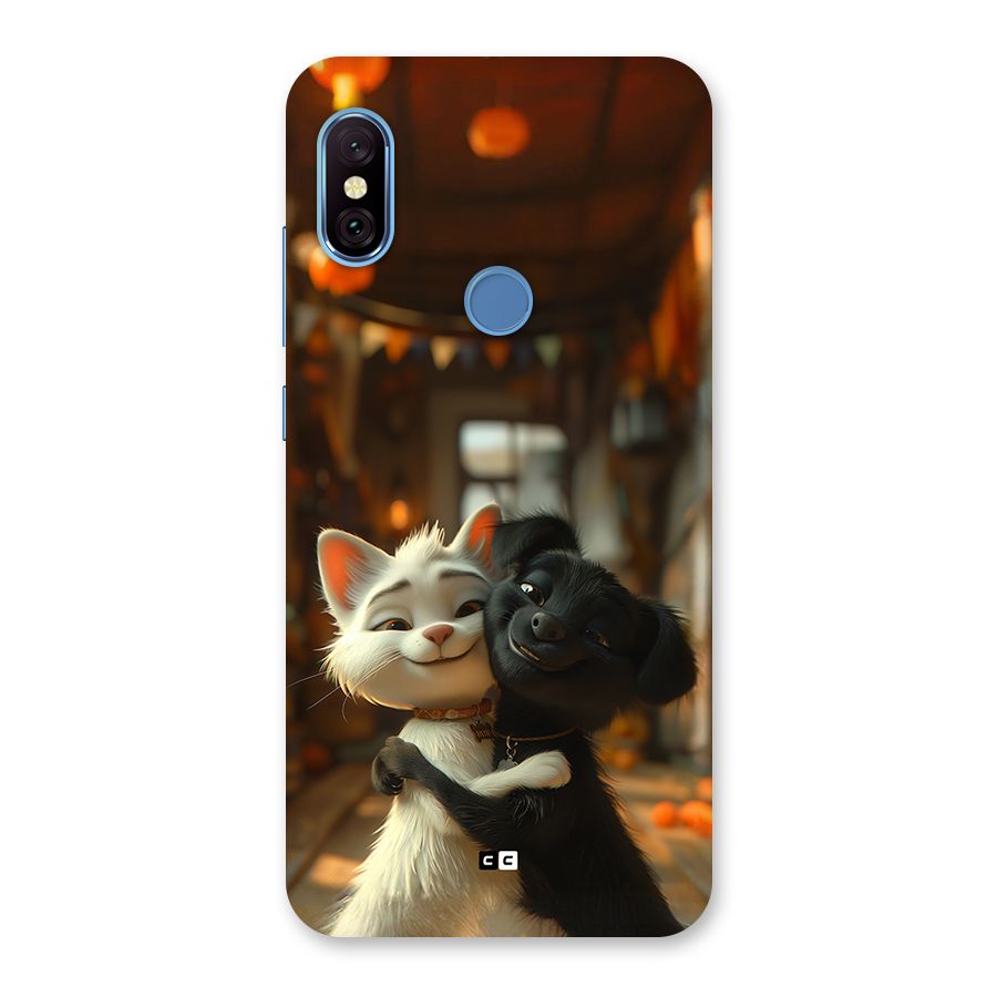 Cute Cat Dog Back Case for Redmi Note 6 Pro