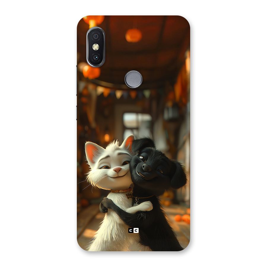 Cute Cat Dog Back Case for Redmi Y2