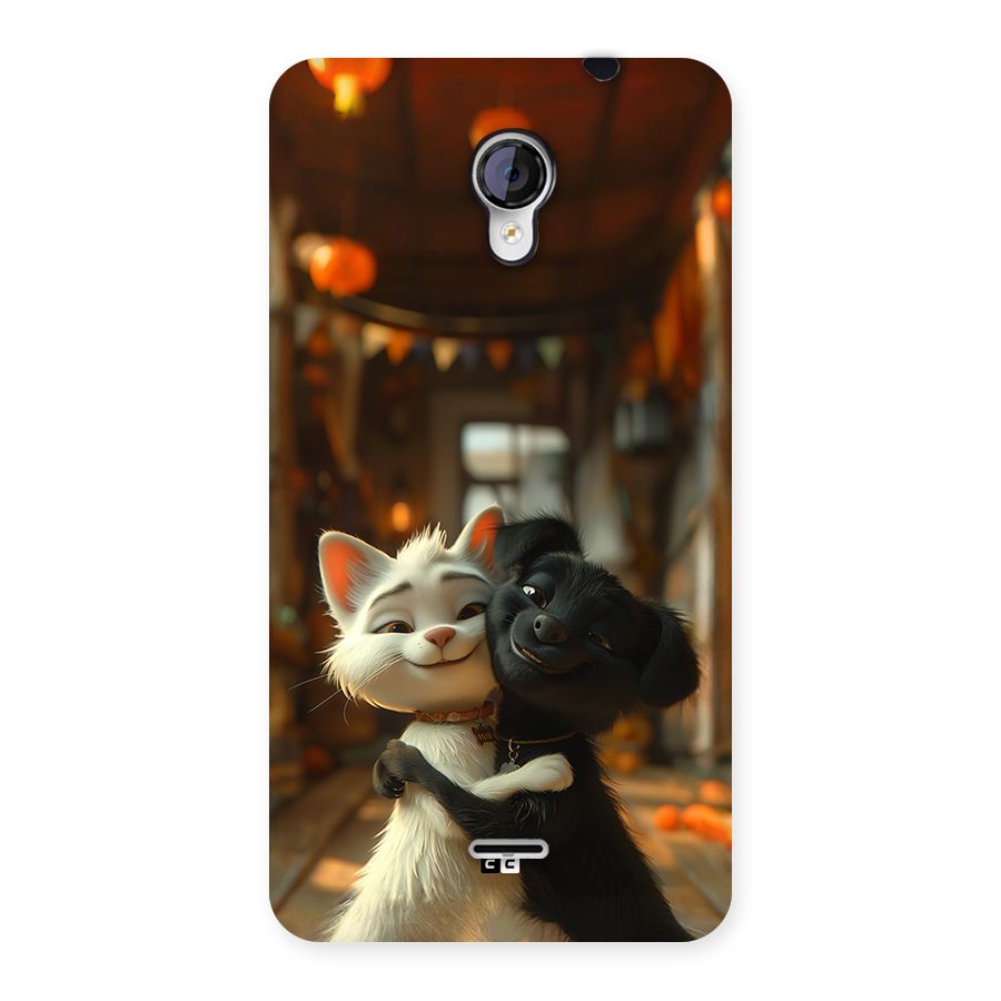 Cute Cat Dog Back Case for Unite 2 A106