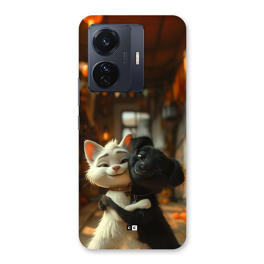 Cute Cat Dog Back Case for Vivo T1 Pro