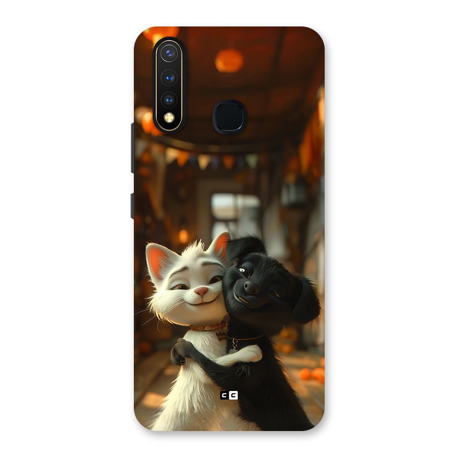 Cute Cat Dog Back Case for Vivo U20