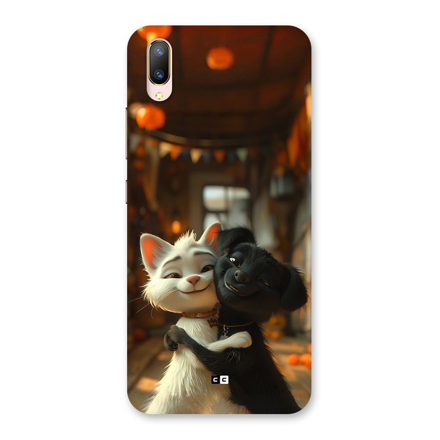 Cute Cat Dog Back Case for Vivo V11 Pro