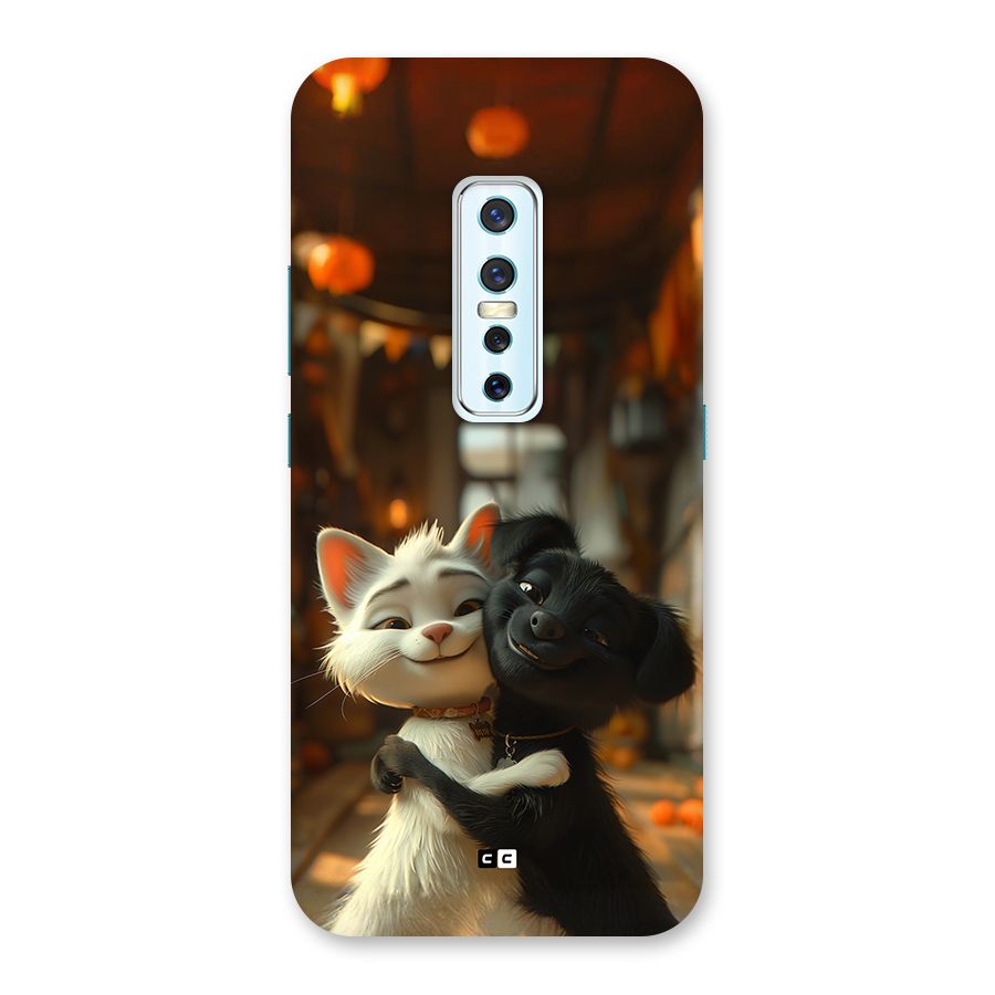Cute Cat Dog Back Case for Vivo V17 Pro