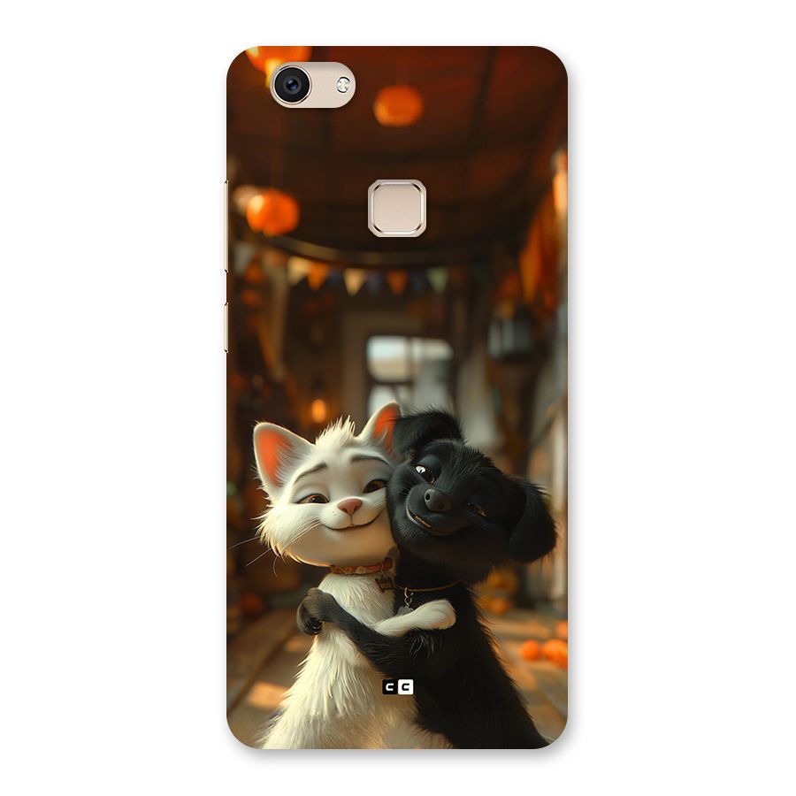 Cute Cat Dog Back Case for Vivo V7