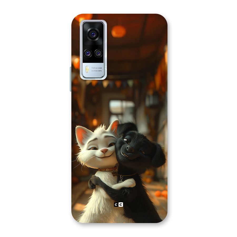 Cute Cat Dog Back Case for Vivo Y31