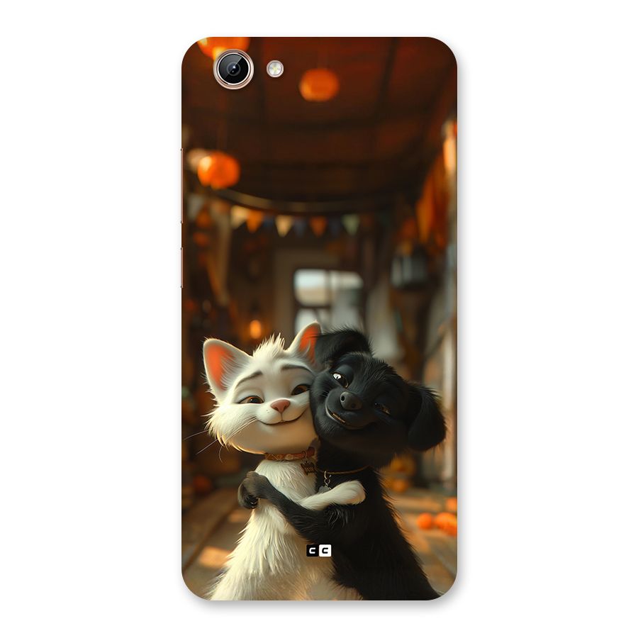 Cute Cat Dog Back Case for Vivo Y71