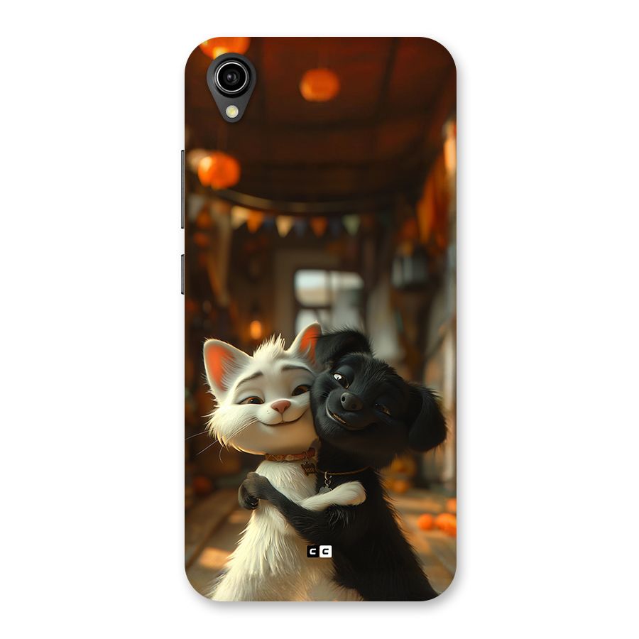 Cute Cat Dog Back Case for Vivo Y90