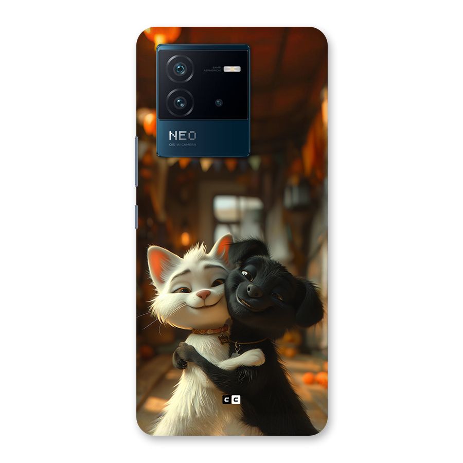 Cute Cat Dog Back Case for Vivo iQOO Neo 6 5G