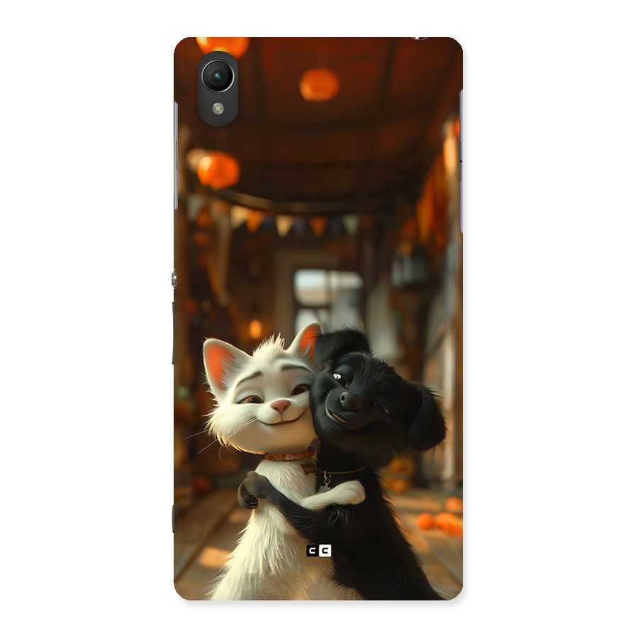 Cute Cat Dog Back Case for Xperia Z2