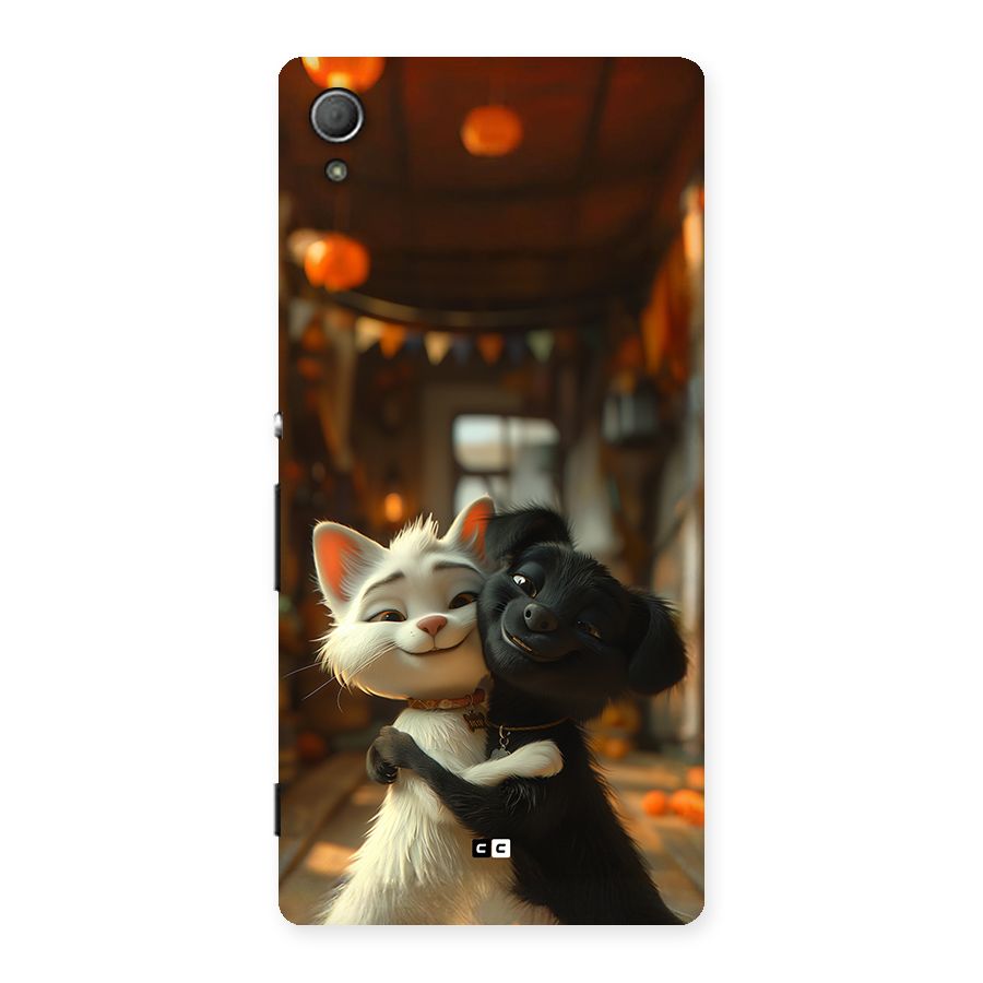 Cute Cat Dog Back Case for Xperia Z3 Plus
