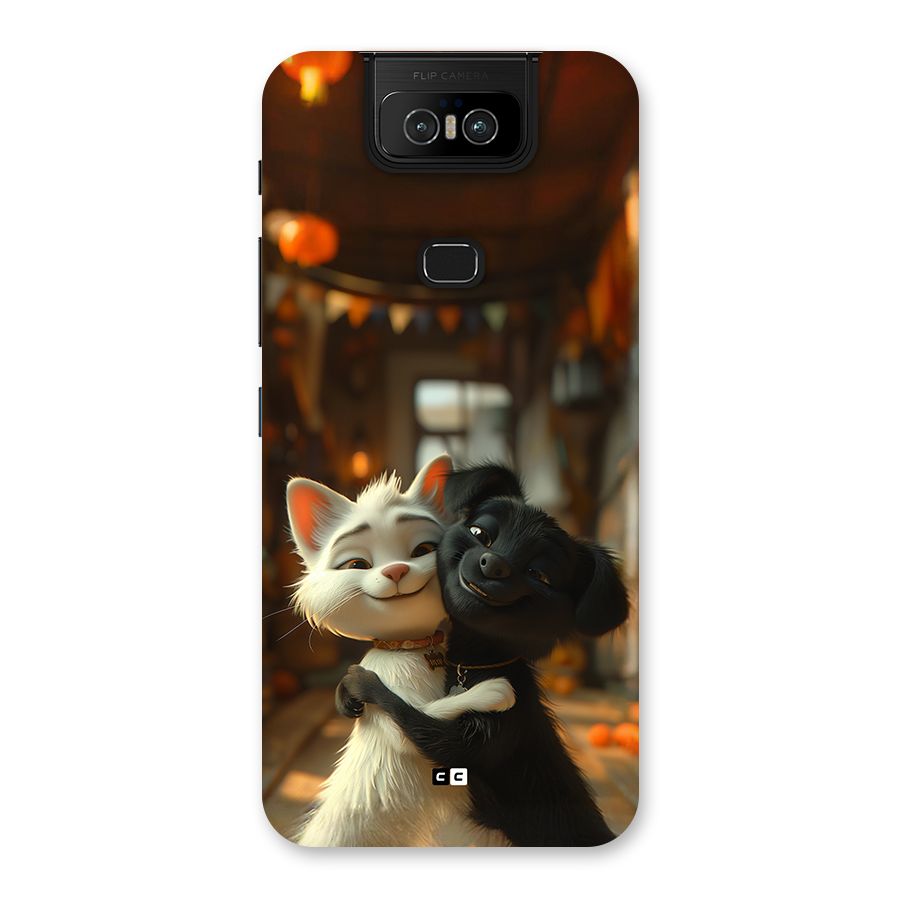 Cute Cat Dog Back Case for Zenfone 6z