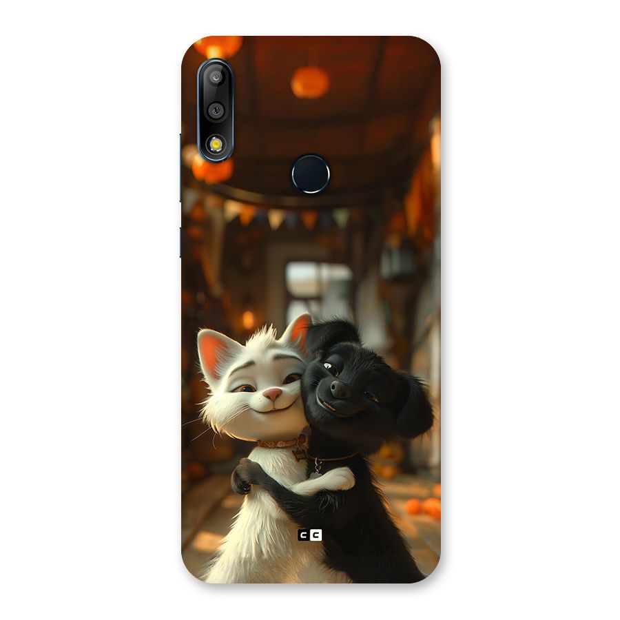 Cute Cat Dog Back Case for Zenfone Max Pro M2