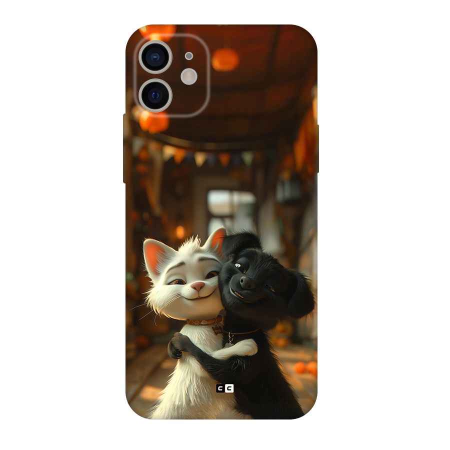Cute Cat Dog Back Case for iPhone 11