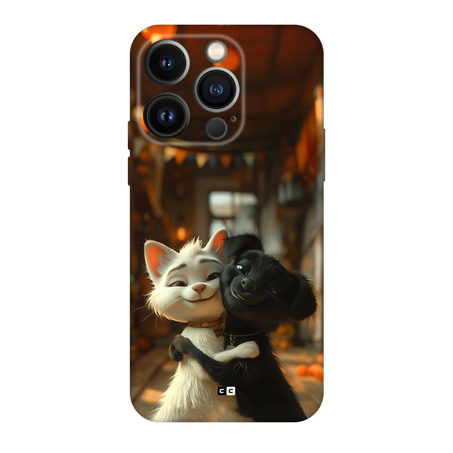 Cute Cat Dog Back Case for iPhone 14 Pro