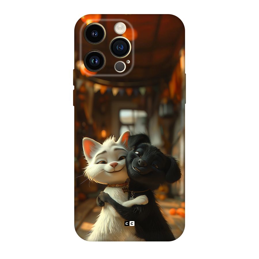 Cute Cat Dog Back Case for iPhone 14 Pro Max