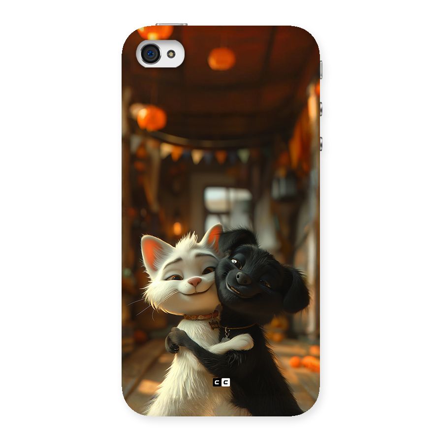 Cute Cat Dog Back Case for iPhone 4 4s