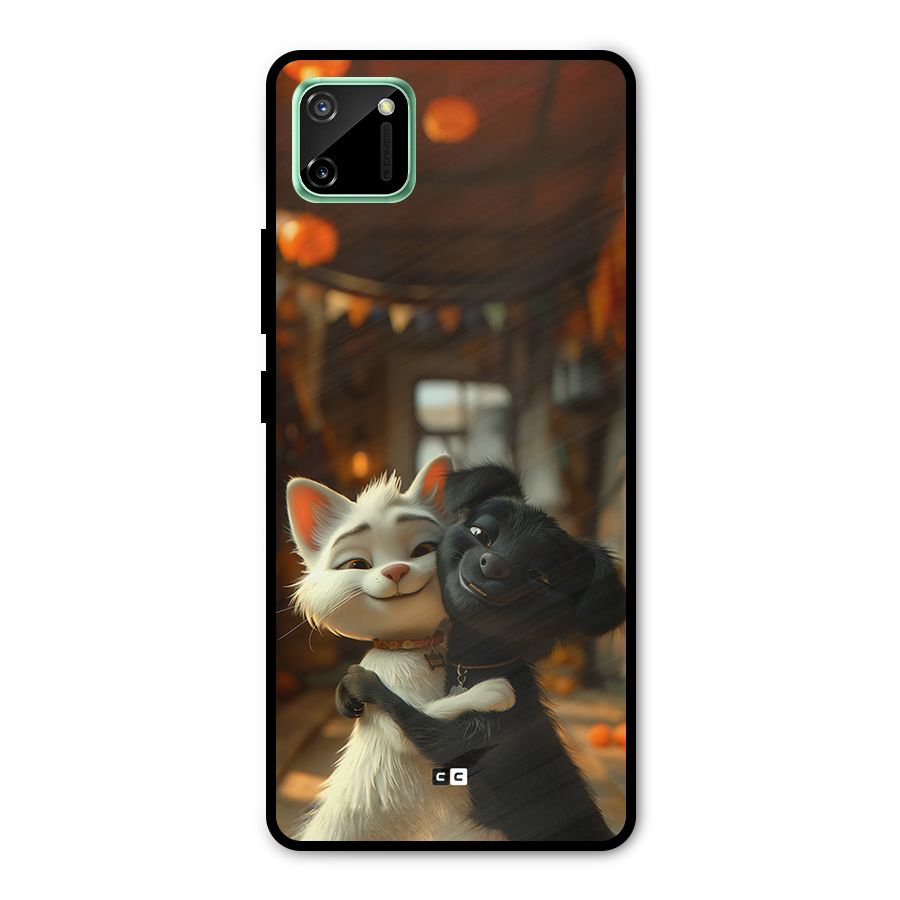 Cute Cat Dog Metal Back Case for Realme C11