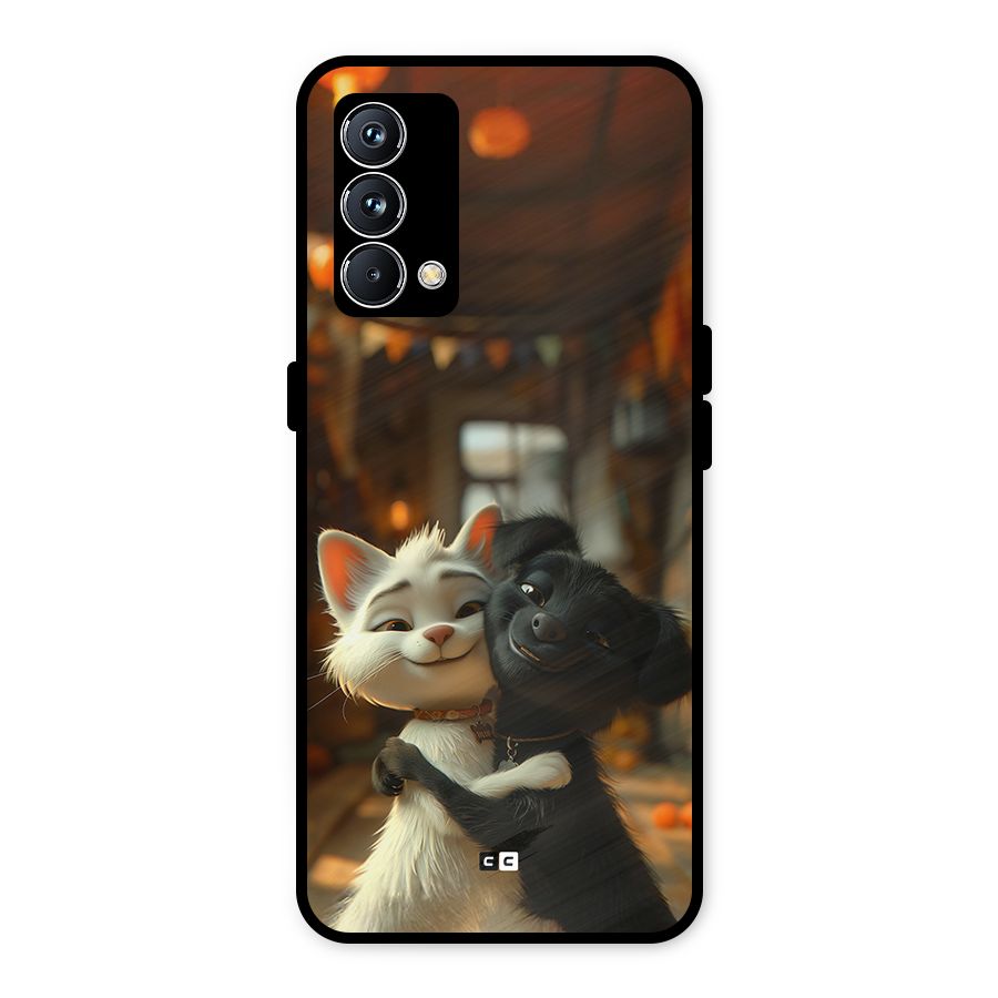 Cute Cat Dog Metal Back Case for Realme GT Master Edition