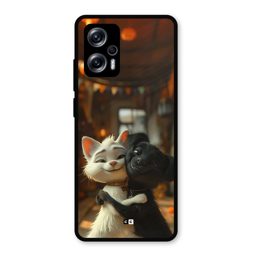 Cute Cat Dog Metal Back Case for Redmi K50i