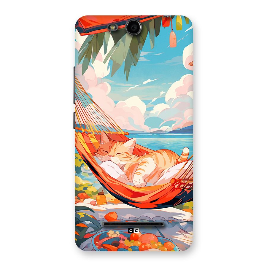 Cute Cat On Beach Back Case for Canvas Juice 3 Q392