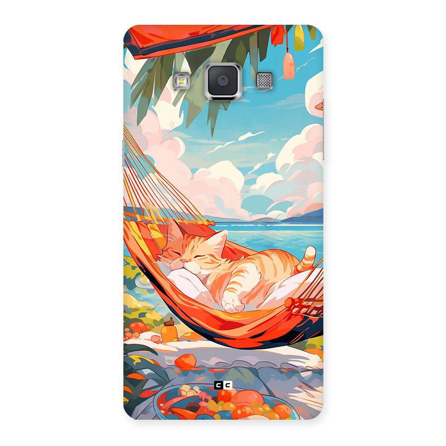 Cute Cat On Beach Back Case for Galaxy Grand Max