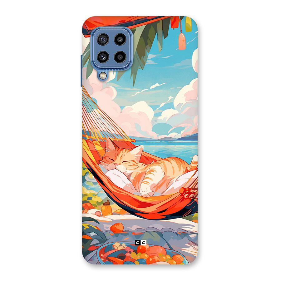 Cute Cat On Beach Back Case for Galaxy M32