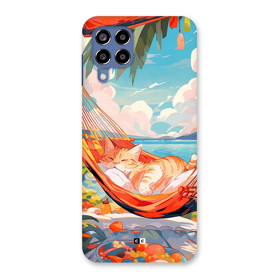 Cute Cat On Beach Back Case for Galaxy M53 5G