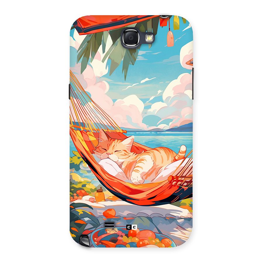 Cute Cat On Beach Back Case for Galaxy Note 2