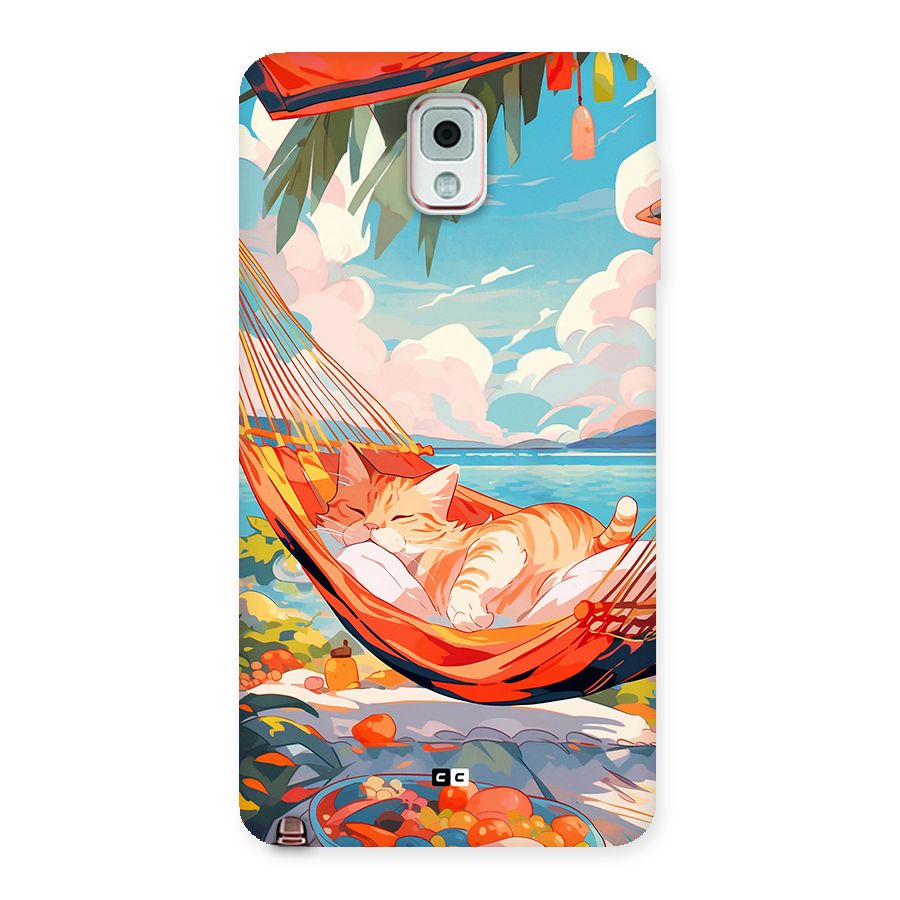 Cute Cat On Beach Back Case for Galaxy Note 3