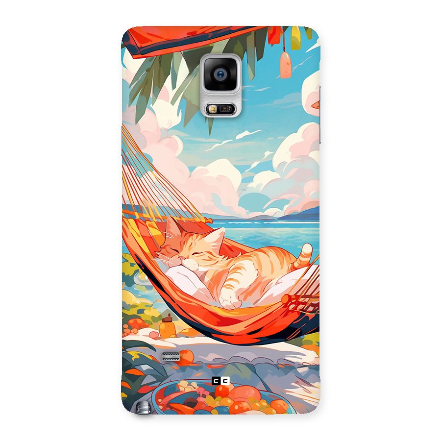 Cute Cat On Beach Back Case for Galaxy Note 4