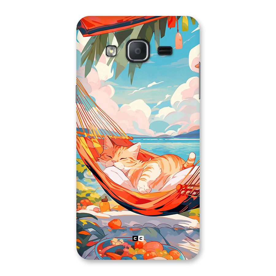 Cute Cat On Beach Back Case for Galaxy On7 2015