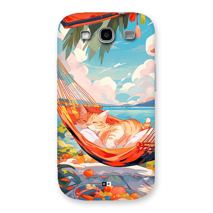 Cute Cat On Beach Back Case for Galaxy S3 Neo
