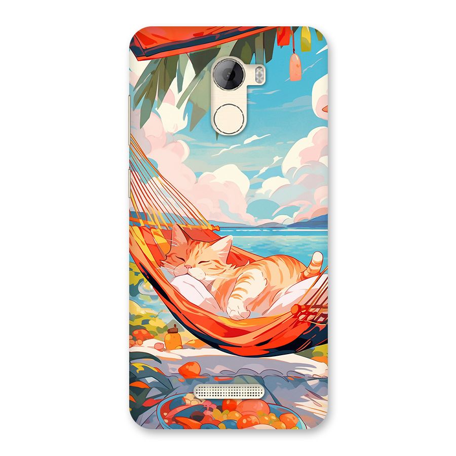 Cute Cat On Beach Back Case for Gionee A1 LIte