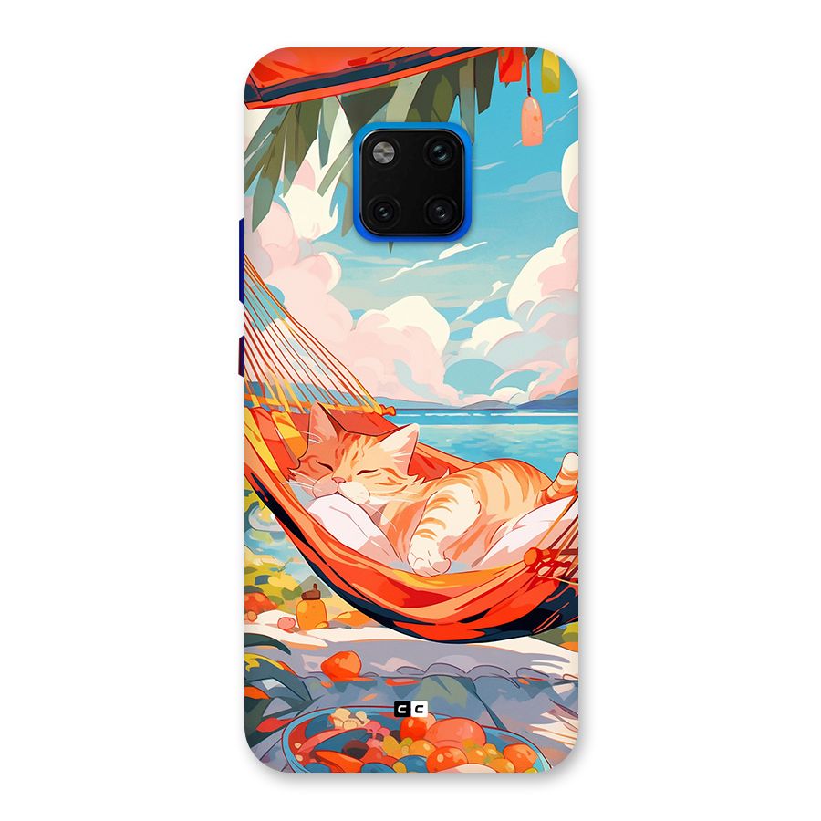 Cute Cat On Beach Back Case for Huawei Mate 20 Pro