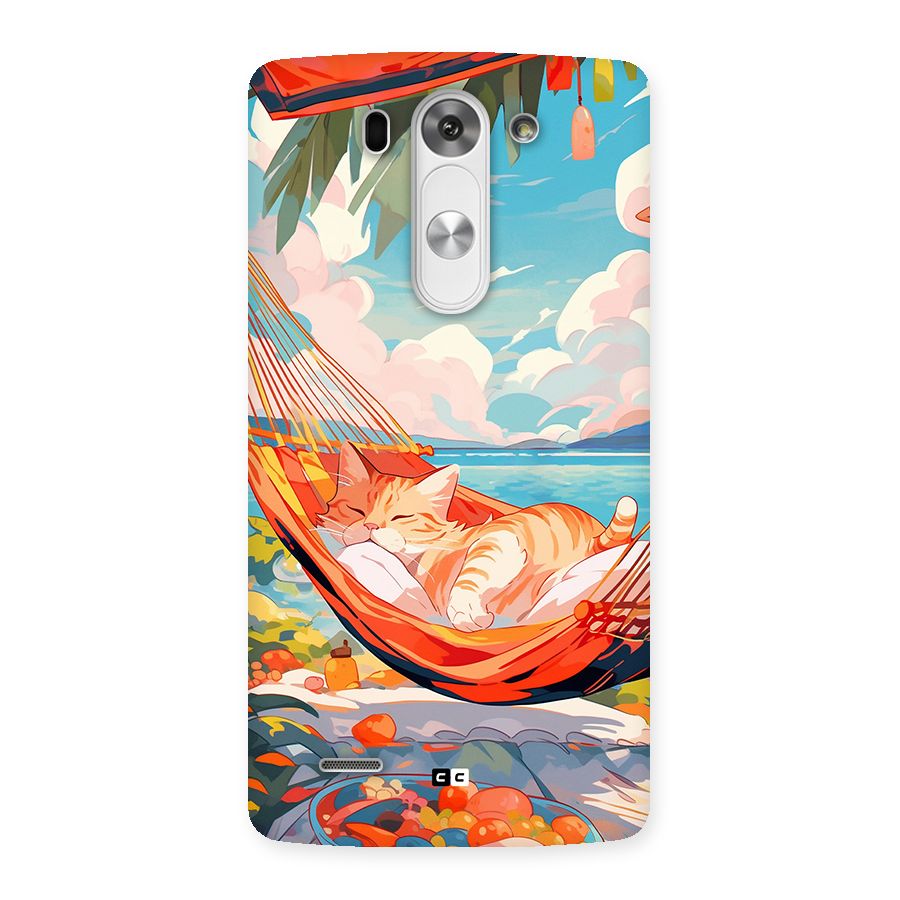Cute Cat On Beach Back Case for LG G3 Mini