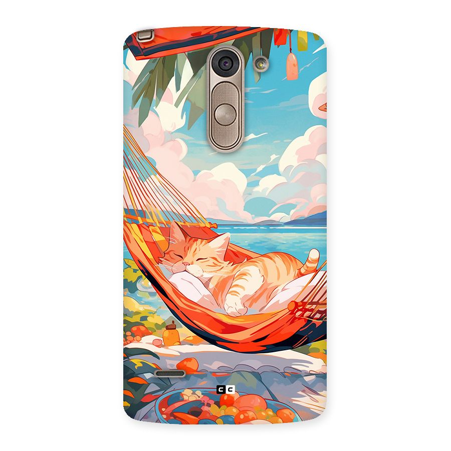 Cute Cat On Beach Back Case for LG G3 Stylus