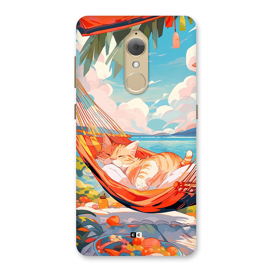 Cute Cat On Beach Back Case for Lenovo K8