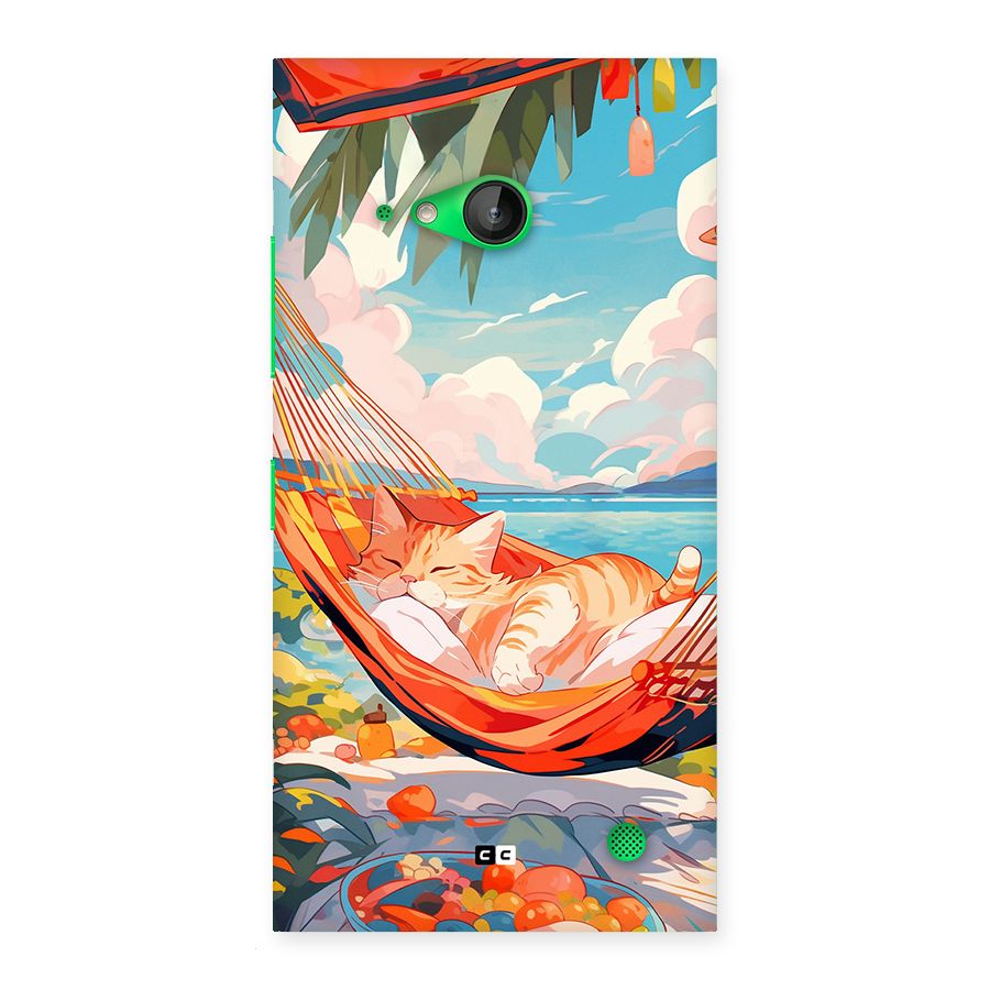 Cute Cat On Beach Back Case for Lumia 730