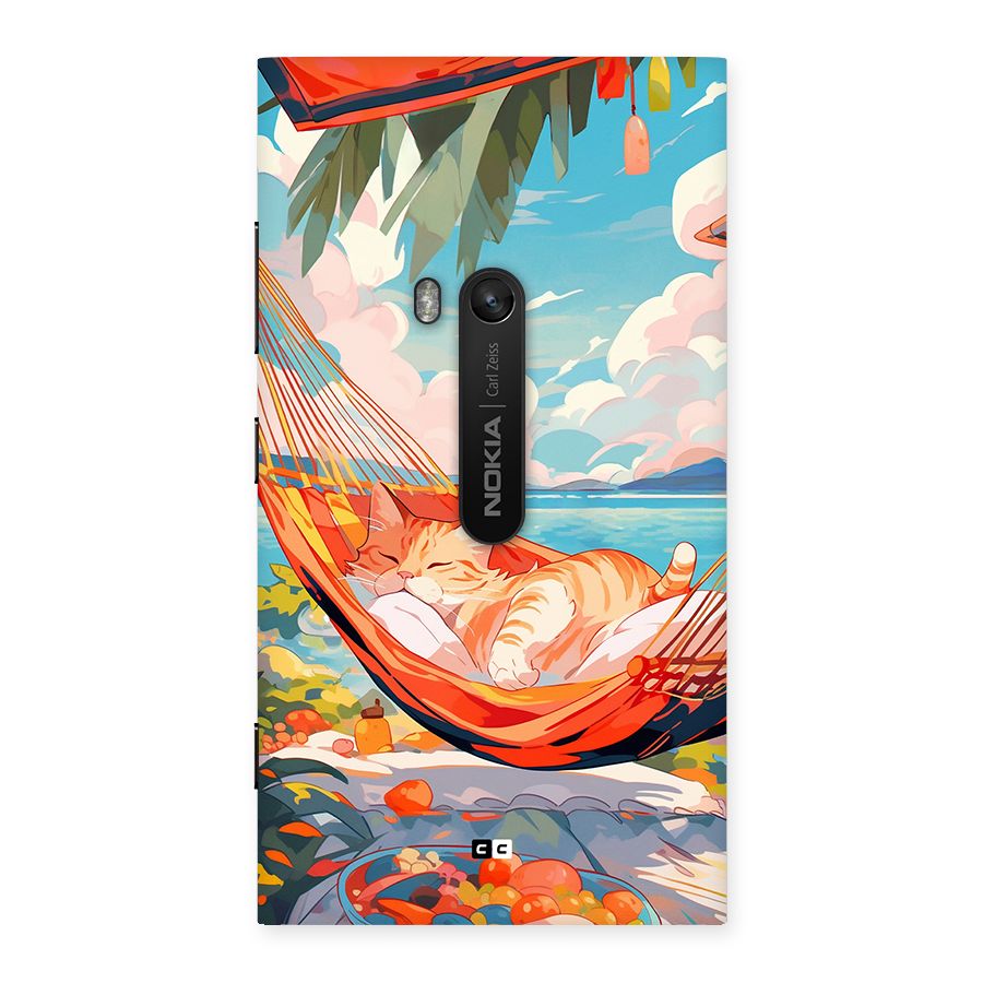 Cute Cat On Beach Back Case for Lumia 920