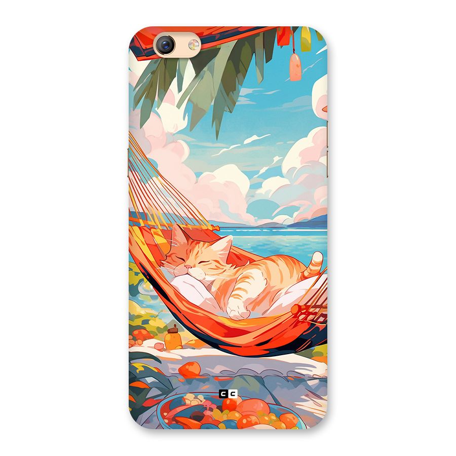 Cute Cat On Beach Back Case for Oppo F3 Plus