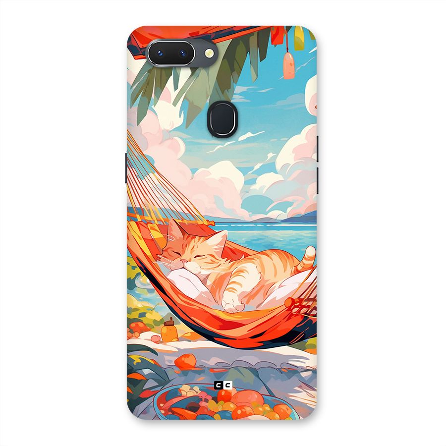 Cute Cat On Beach Back Case for Realme 2