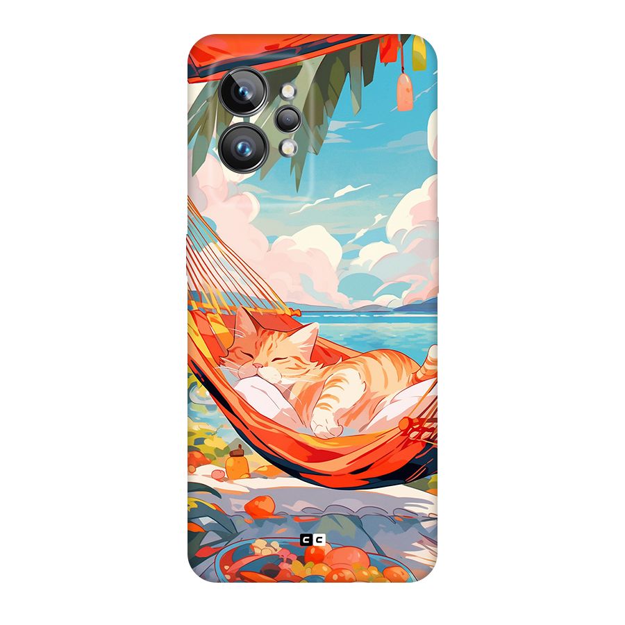 Cute Cat On Beach Back Case for Realme GT2 Pro